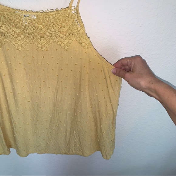 Mine Crocheted Décolletage Spaghetti Strap Sleeveless Top - Picture 9 of 13
